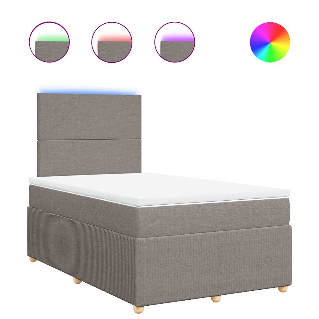 Boxspring met matras stof taupe 120x200 cm is nu te koop bij PeponiXL, paradijselijk wonen!