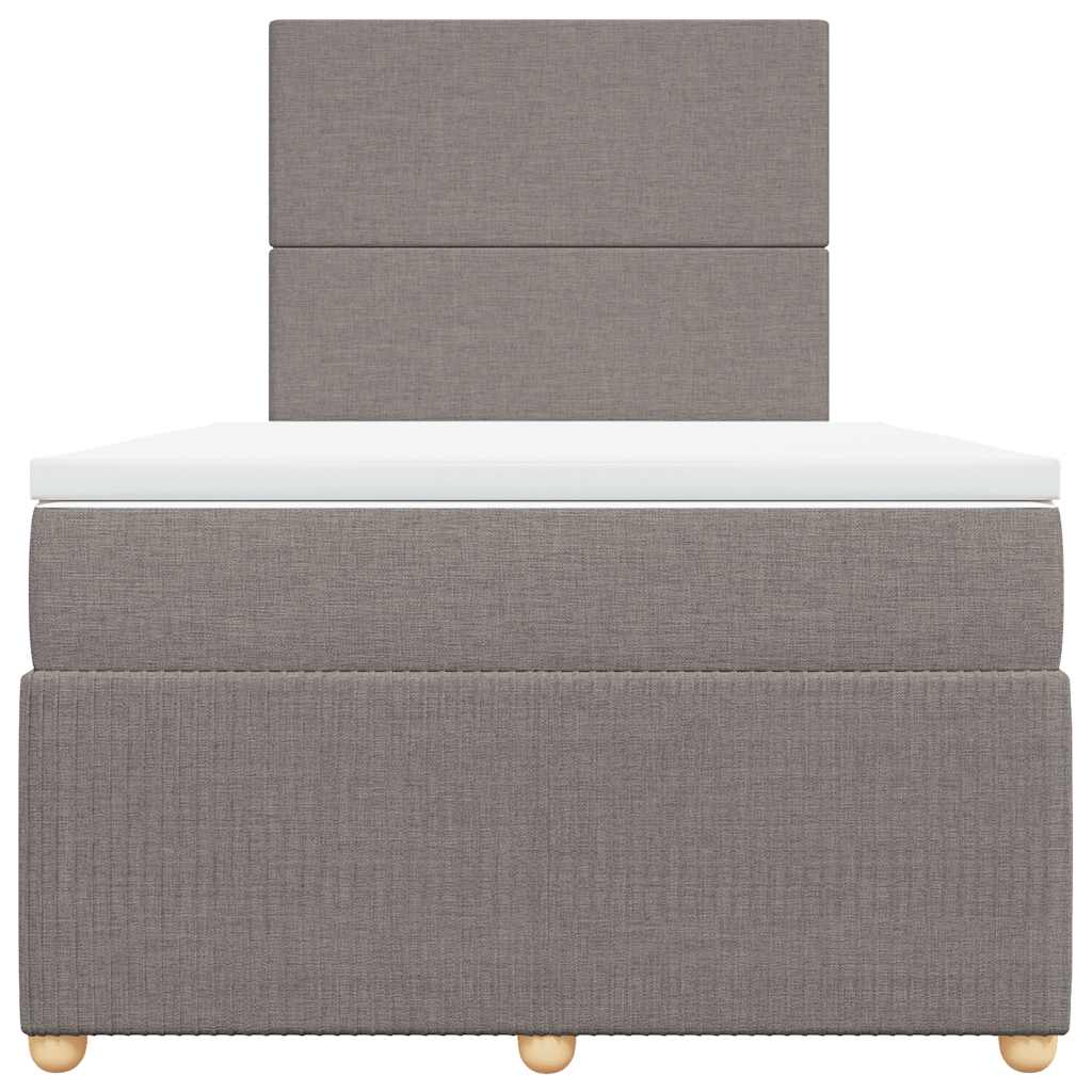 Boxspring met matras stof taupe 120x200 cm is nu te koop bij PeponiXL, paradijselijk wonen!