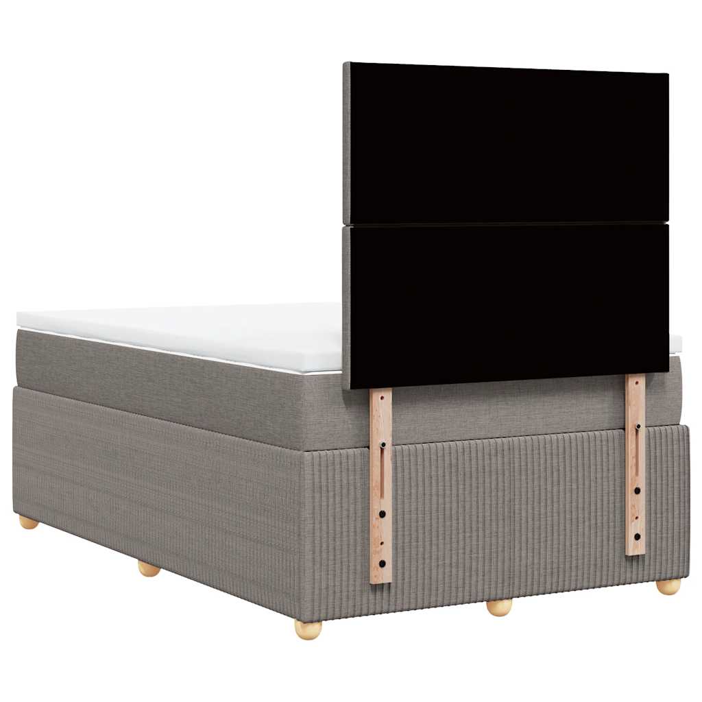 Boxspring met matras stof taupe 120x200 cm is nu te koop bij PeponiXL, paradijselijk wonen!