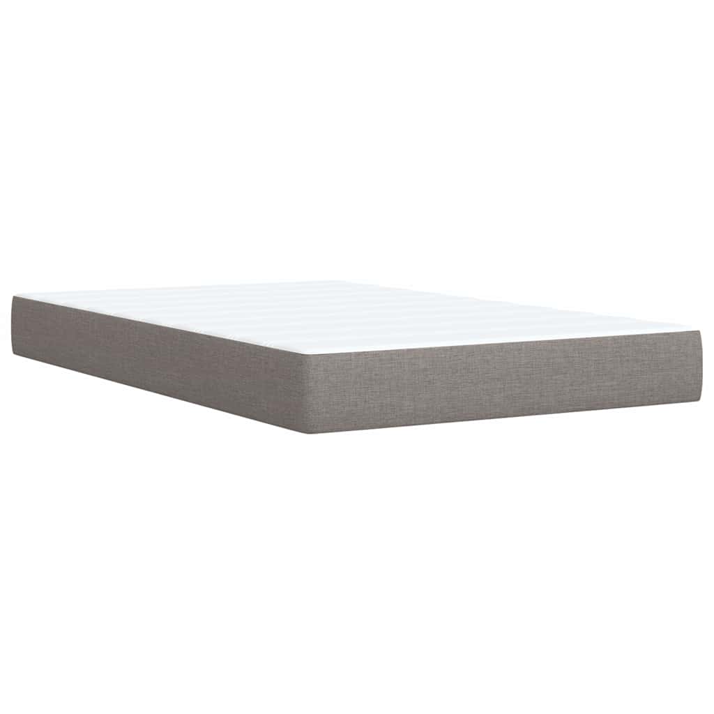 Boxspring met matras stof taupe 120x200 cm is nu te koop bij PeponiXL, paradijselijk wonen!