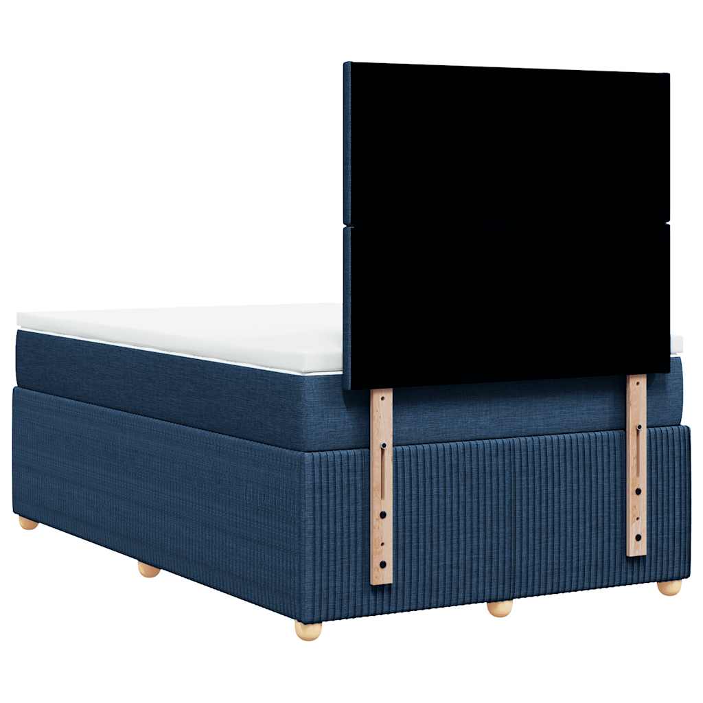 Boxspring met matras stof blauw 120x200 cm is nu te koop bij PeponiXL, paradijselijk wonen!