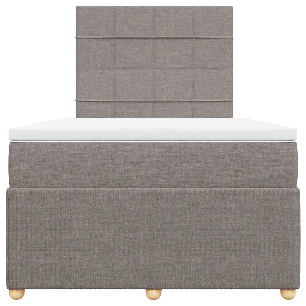 Boxspring met matras stof taupe 120x200 cm is nu te koop bij PeponiXL, paradijselijk wonen!