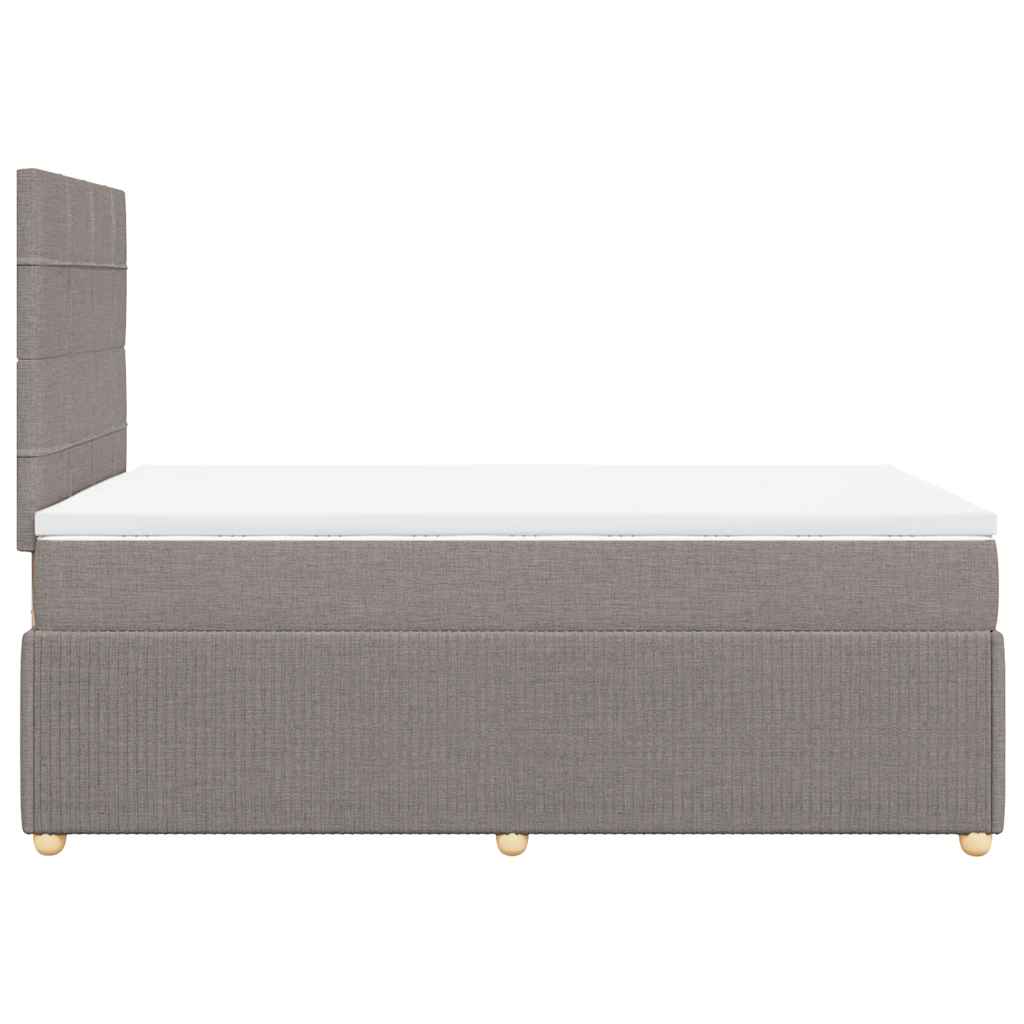 Boxspring met matras stof taupe 120x200 cm is nu te koop bij PeponiXL, paradijselijk wonen!