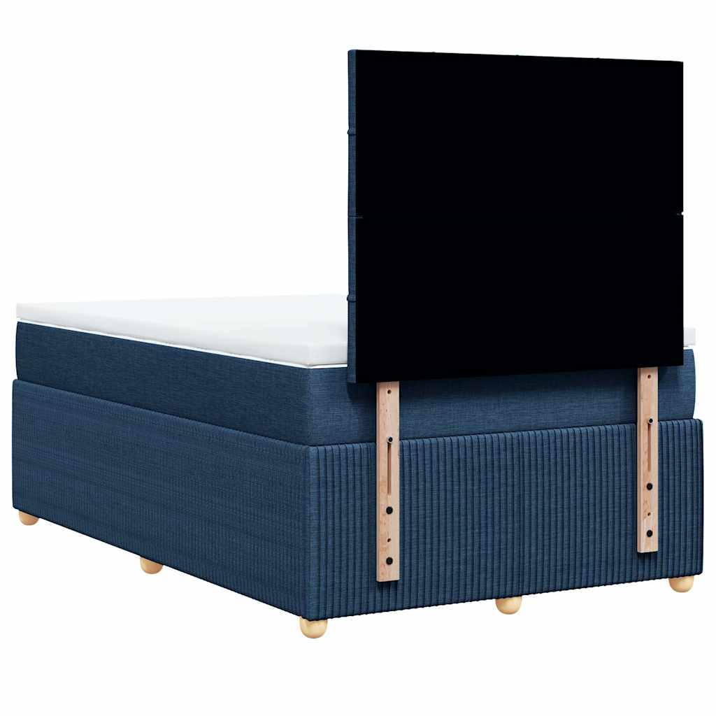 Boxspring met matras stof blauw 120x200 cm is nu te koop bij PeponiXL, paradijselijk wonen!