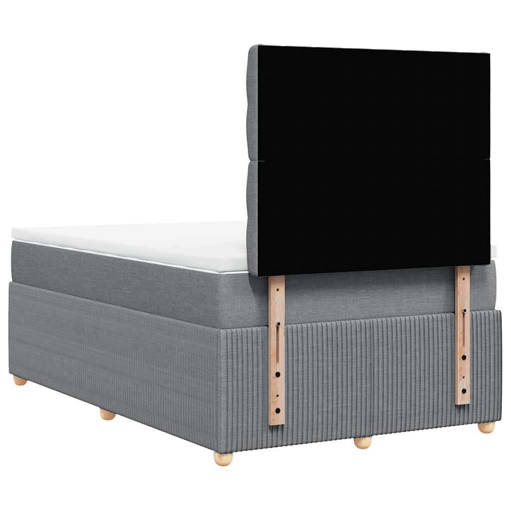 Boxspring met matras stof lichtgrijs 120x200 cm is nu te koop bij PeponiXL, paradijselijk wonen!