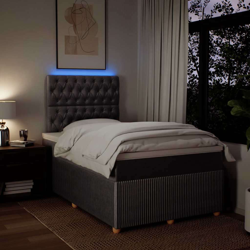 Boxspring met matras stof taupe 120x200 cm is nu te koop bij PeponiXL, paradijselijk wonen!