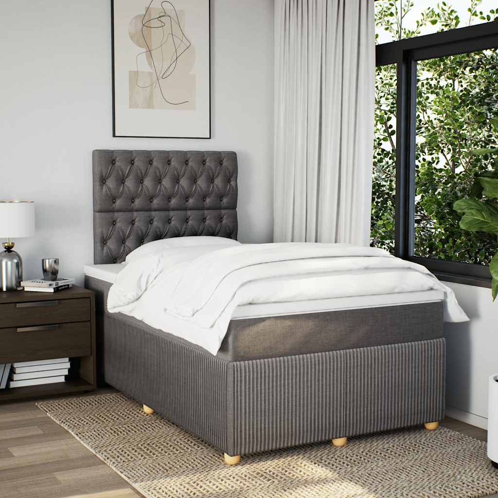 Boxspring met matras stof taupe 120x200 cm is nu te koop bij PeponiXL, paradijselijk wonen!