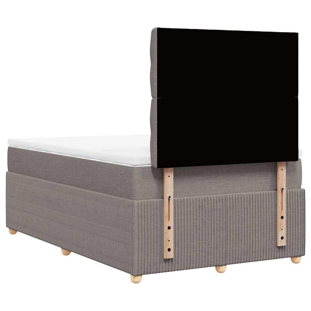 Boxspring met matras stof taupe 120x200 cm is nu te koop bij PeponiXL, paradijselijk wonen!