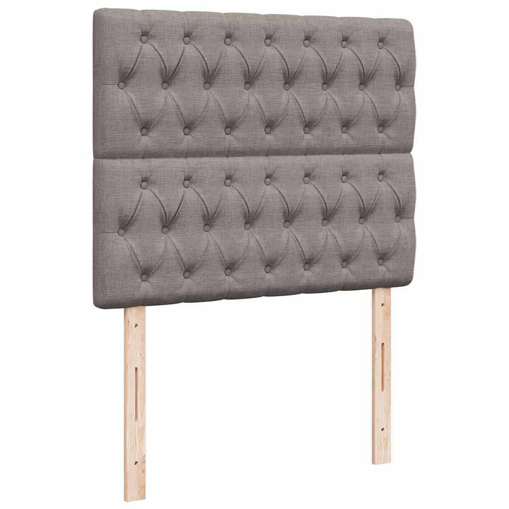 Boxspring met matras stof taupe 120x200 cm is nu te koop bij PeponiXL, paradijselijk wonen!