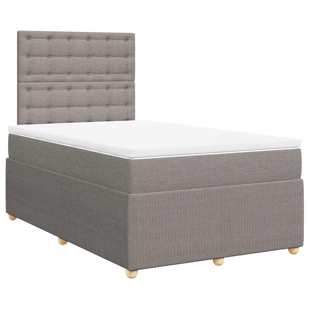 Boxspring met matras stof taupe 120x200 cm is nu te koop bij PeponiXL, paradijselijk wonen!