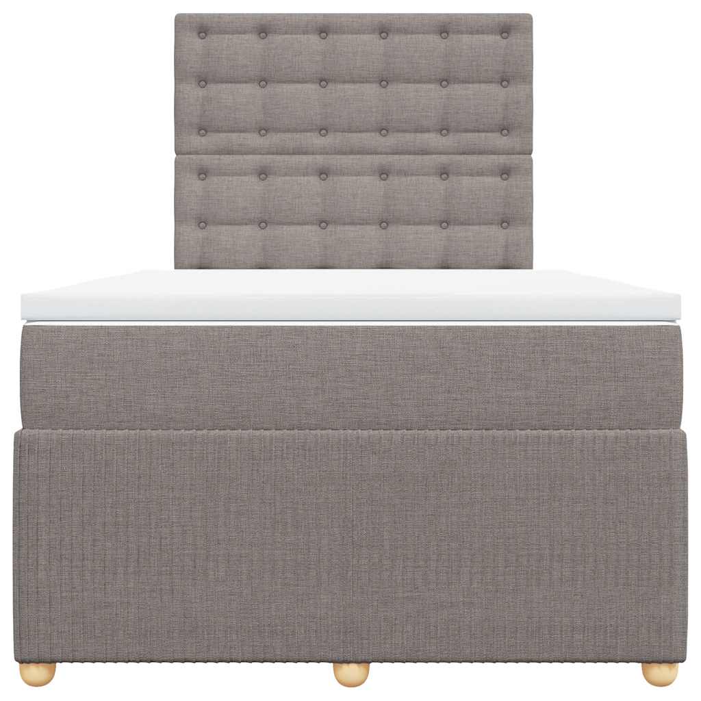Boxspring met matras stof taupe 120x200 cm is nu te koop bij PeponiXL, paradijselijk wonen!