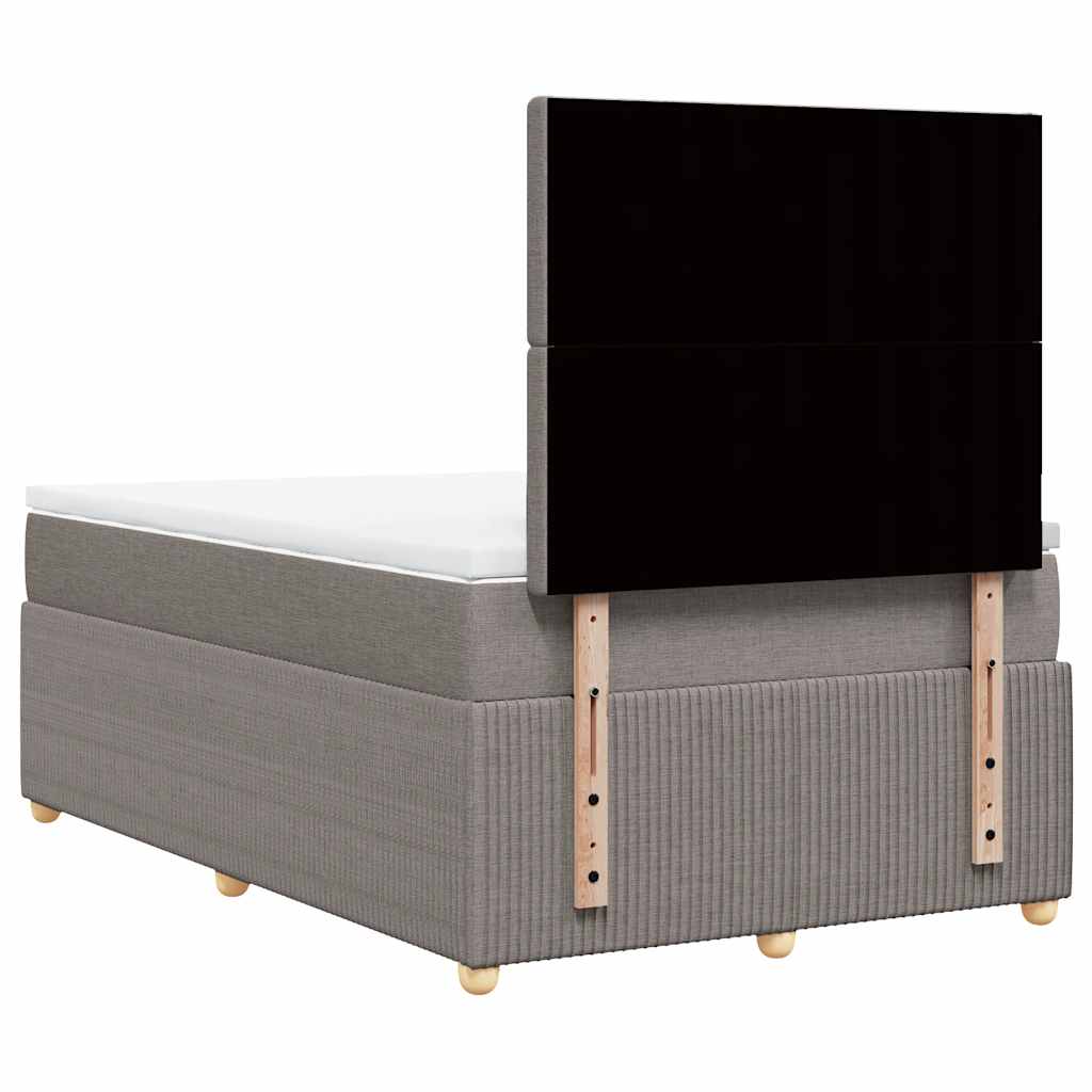 Boxspring met matras stof taupe 120x200 cm is nu te koop bij PeponiXL, paradijselijk wonen!
