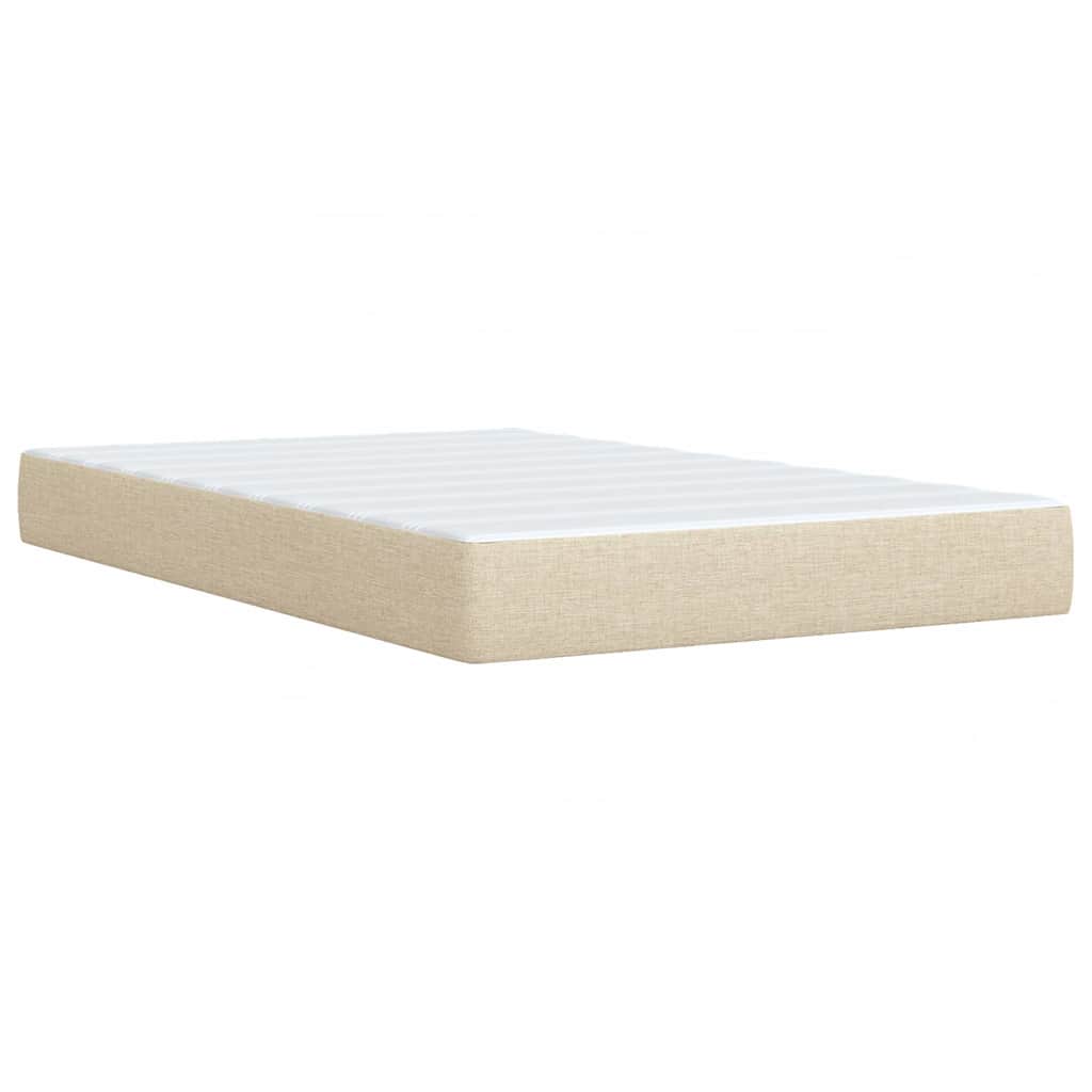 Boxspring met matras stof crèmekleurig 120x200 cm is nu te koop bij PeponiXL, paradijselijk wonen!