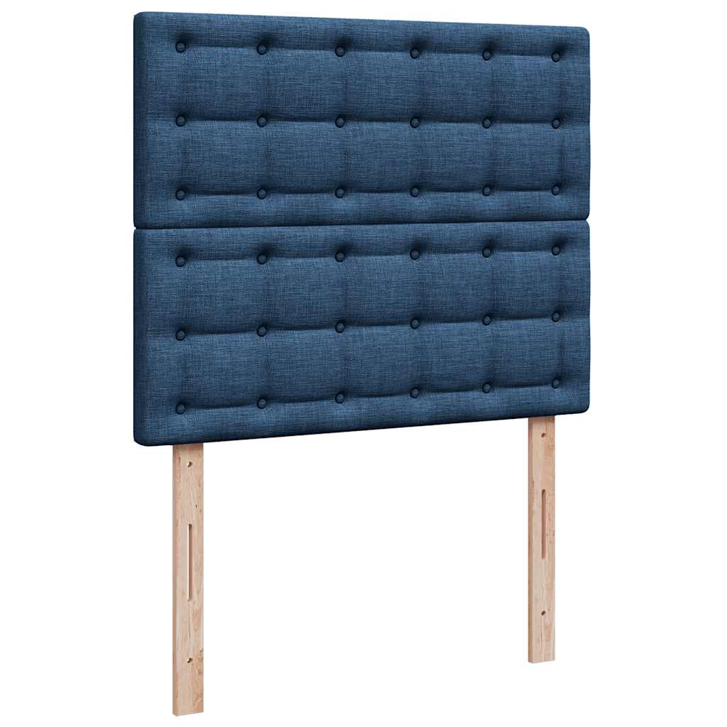 Boxspring met matras stof blauw 120x200 cm is nu te koop bij PeponiXL, paradijselijk wonen!