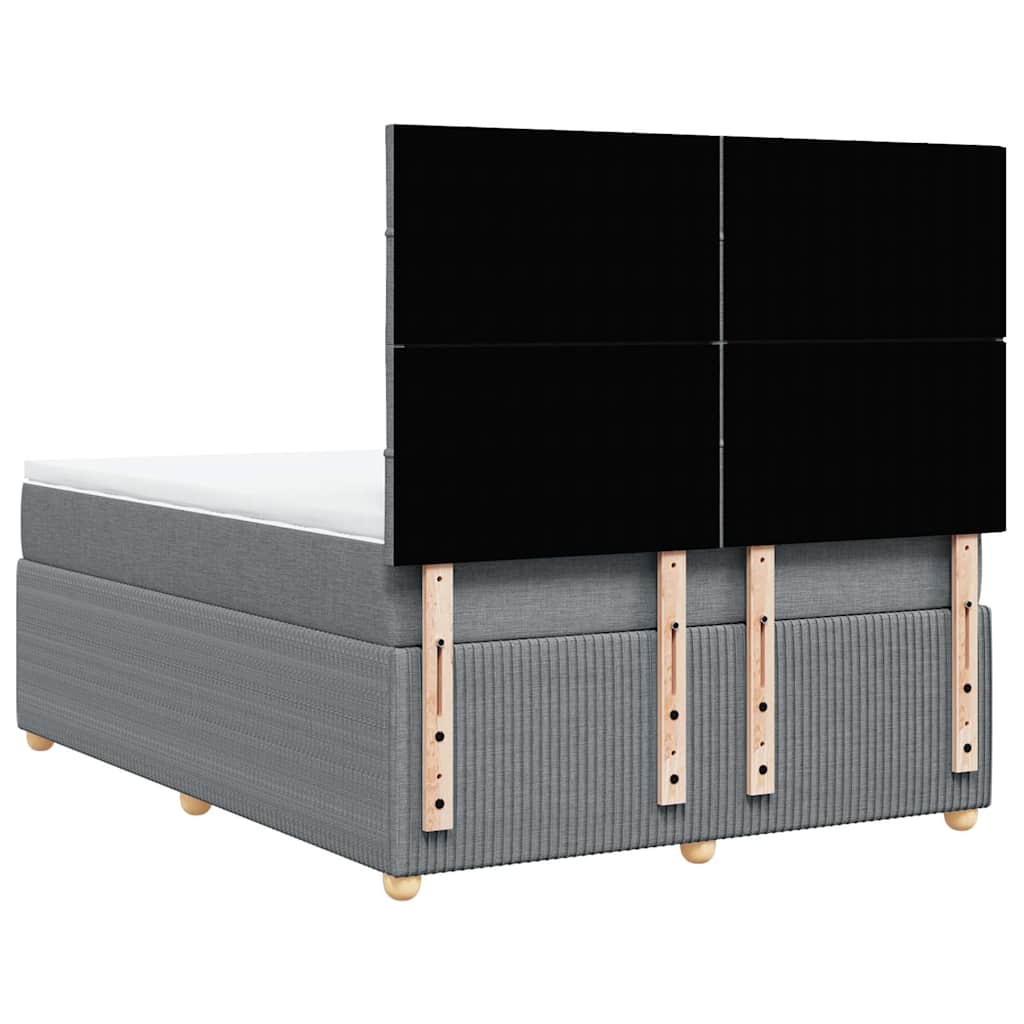 Boxspring met matras stof lichtgrijs 140x190 cm is nu te koop bij PeponiXL, paradijselijk wonen!