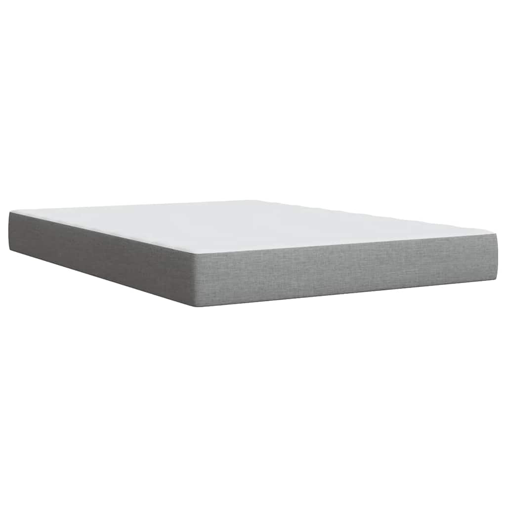 Boxspring met matras stof lichtgrijs 140x190 cm is nu te koop bij PeponiXL, paradijselijk wonen!