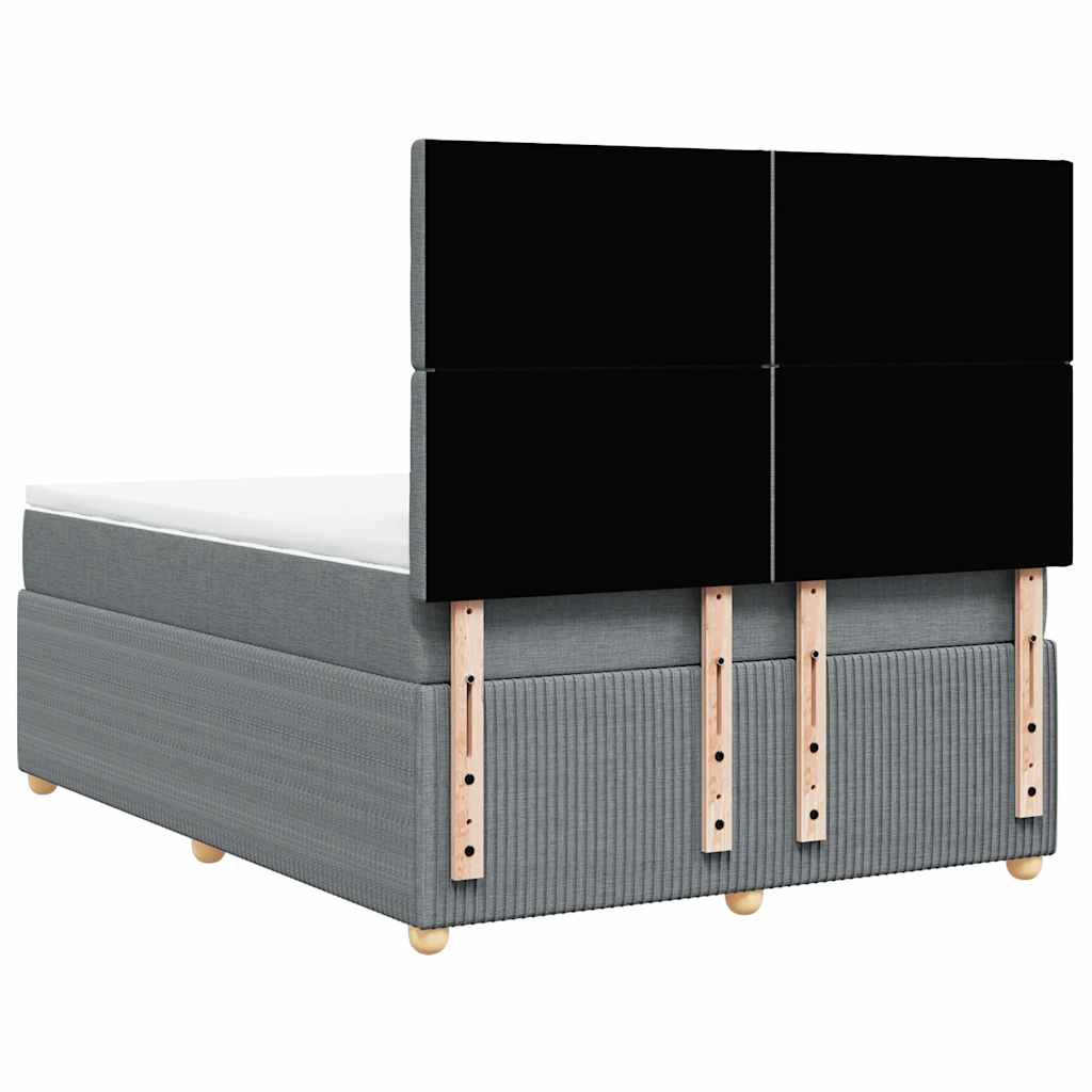 Boxspring met matras stof lichtgrijs 140x190 cm is nu te koop bij PeponiXL, paradijselijk wonen!