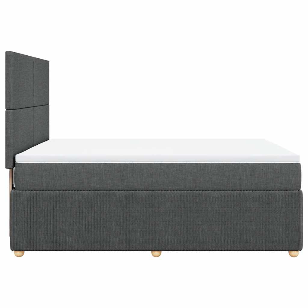 Boxspring met matras stof donkergrijs 140x200 cm is nu te koop bij PeponiXL, paradijselijk wonen!