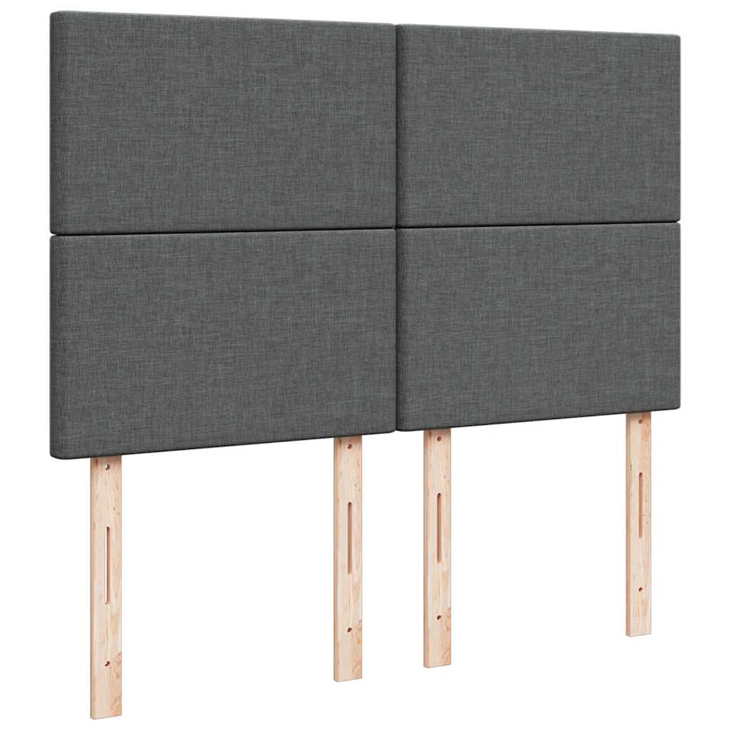 Boxspring met matras stof donkergrijs 140x200 cm is nu te koop bij PeponiXL, paradijselijk wonen!