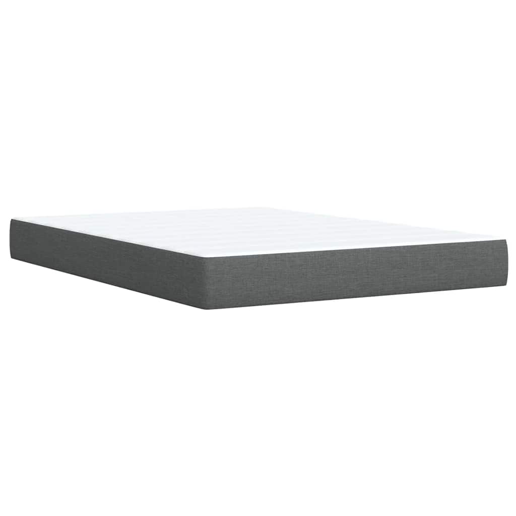 Boxspring met matras stof donkergrijs 140x200 cm is nu te koop bij PeponiXL, paradijselijk wonen!