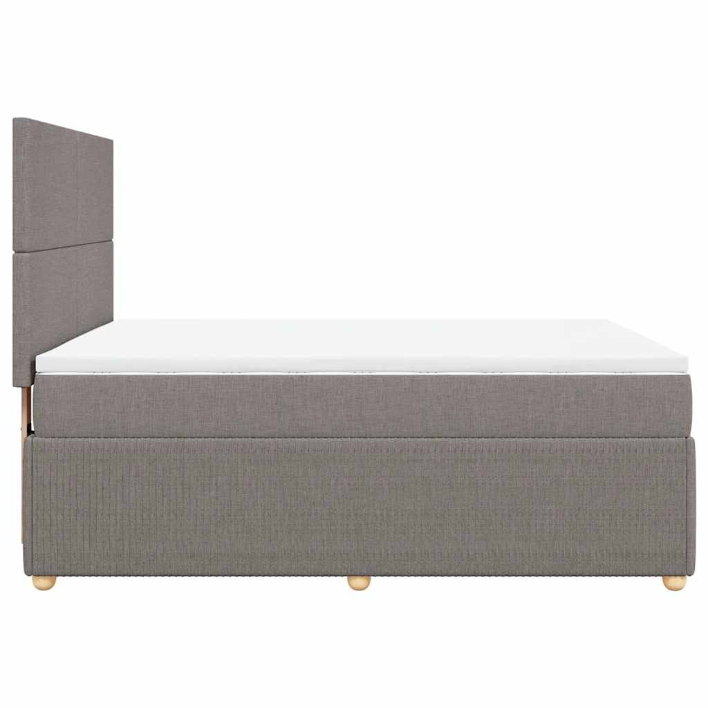 Boxspring met matras stof taupe 140x200 cm is nu te koop bij PeponiXL, paradijselijk wonen!