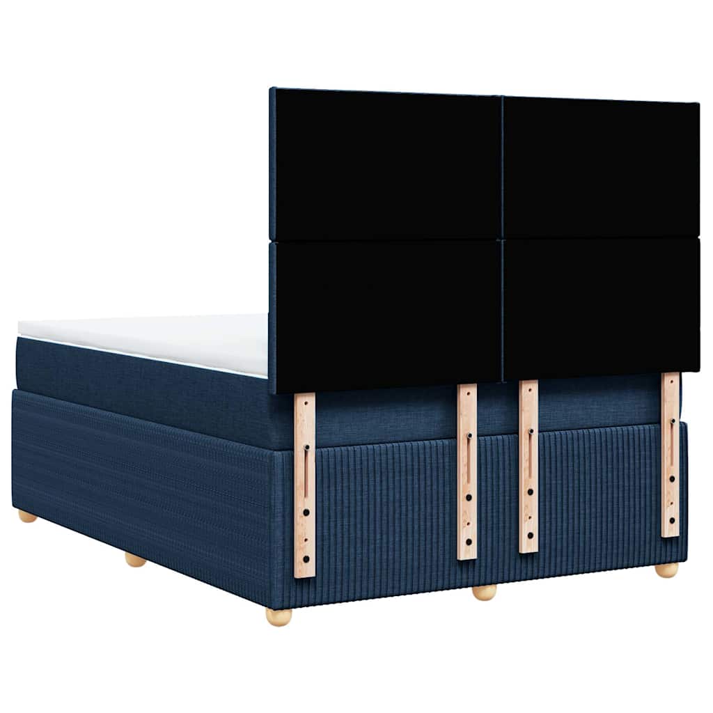 Boxspring met matras stof blauw 140x200 cm is nu te koop bij PeponiXL, paradijselijk wonen!