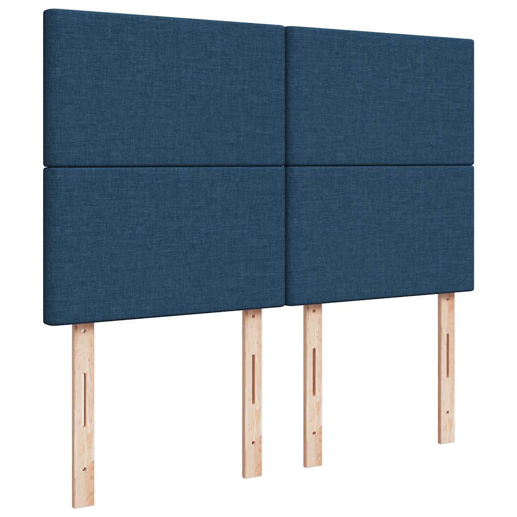 Boxspring met matras stof blauw 140x200 cm is nu te koop bij PeponiXL, paradijselijk wonen!