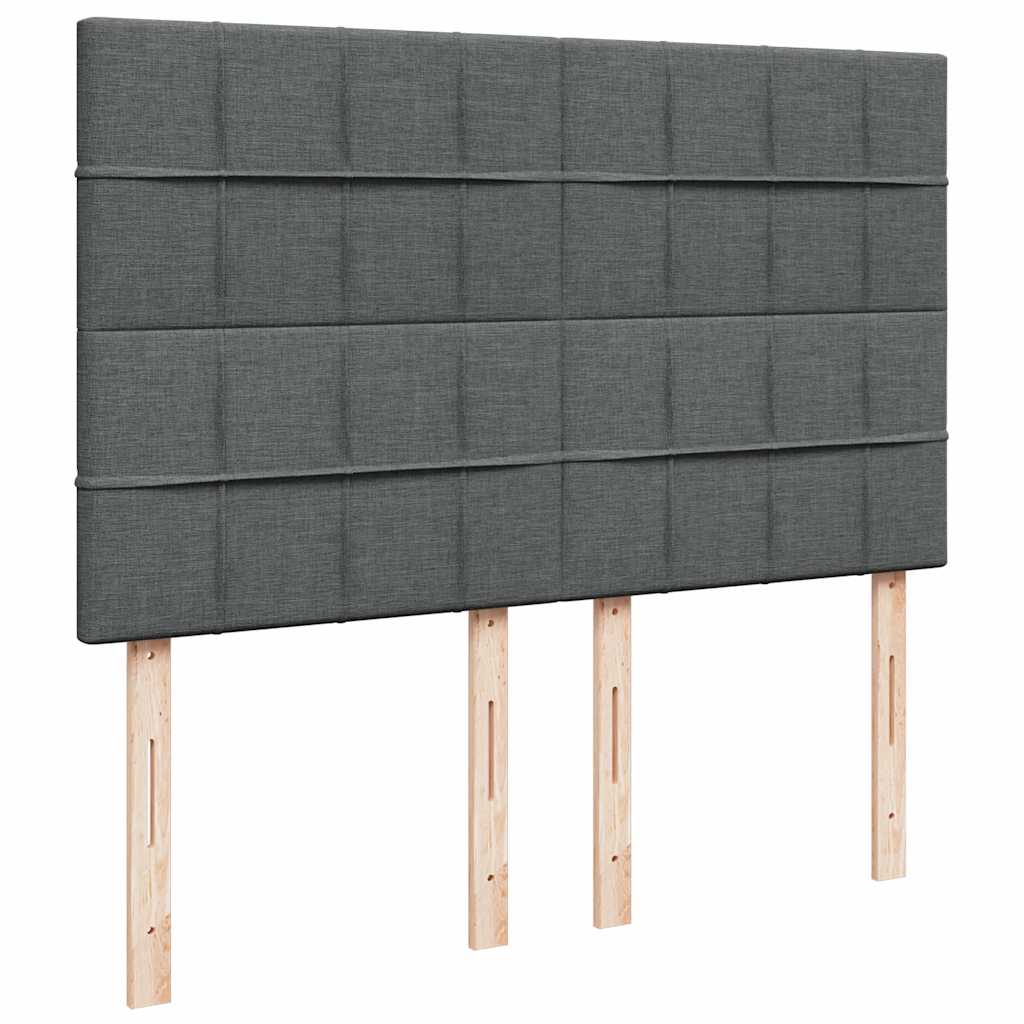 Boxspring met matras stof donkergrijs 140x200 cm is nu te koop bij PeponiXL, paradijselijk wonen!