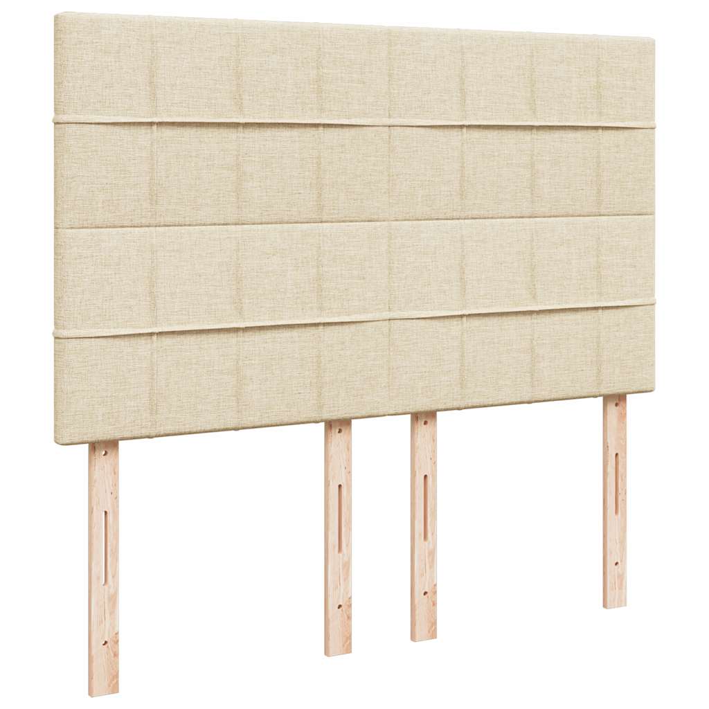 Boxspring met matras stof crèmekleurig 140x200 cm is nu te koop bij PeponiXL, paradijselijk wonen!