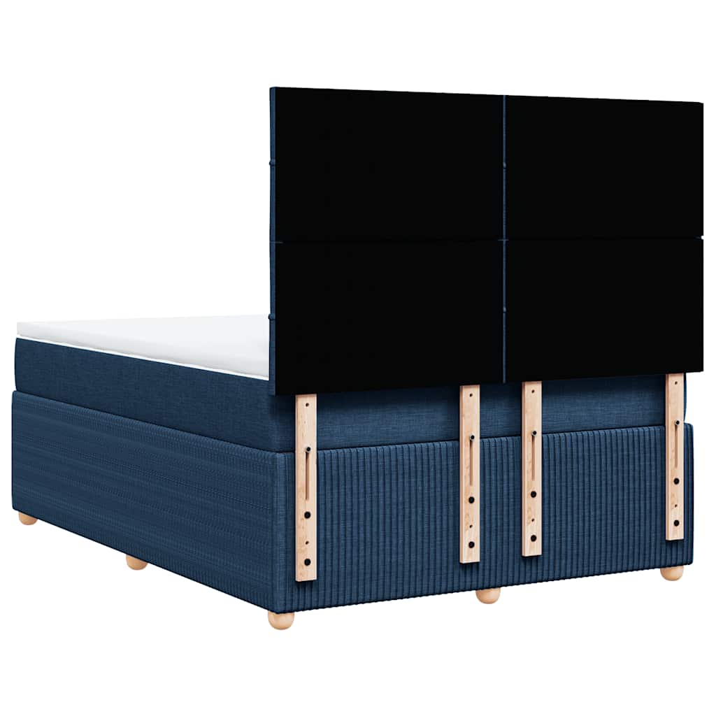 Boxspring met matras stof blauw 140x200 cm is nu te koop bij PeponiXL, paradijselijk wonen!