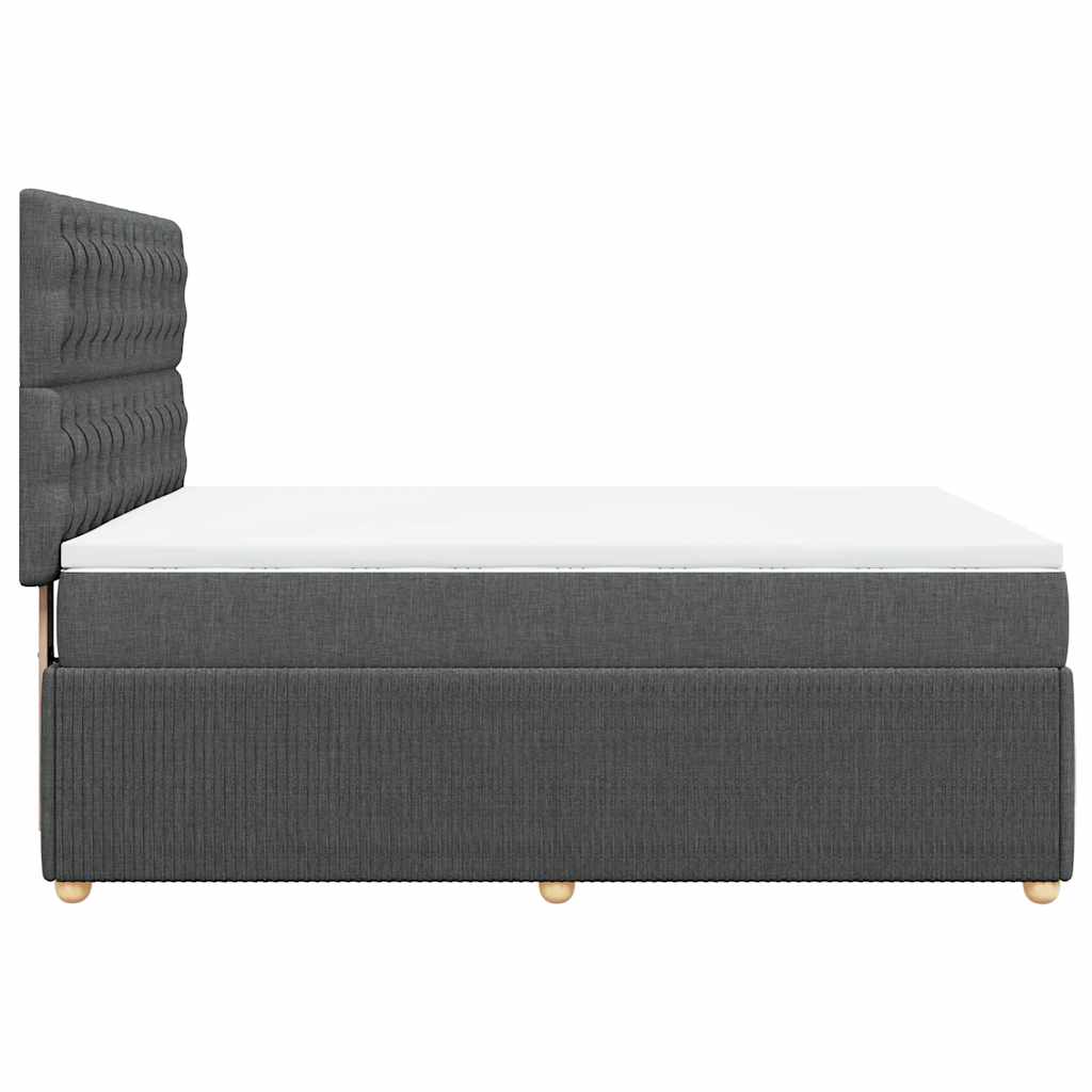 Boxspring met matras stof donkergrijs 140x200 cm is nu te koop bij PeponiXL, paradijselijk wonen!