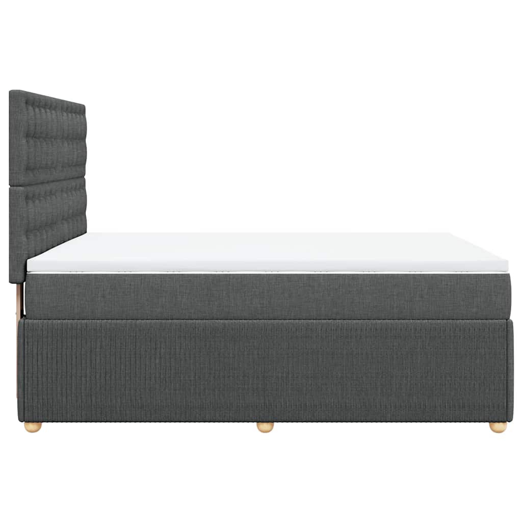 Boxspring met matras stof donkergrijs 140x200 cm is nu te koop bij PeponiXL, paradijselijk wonen!