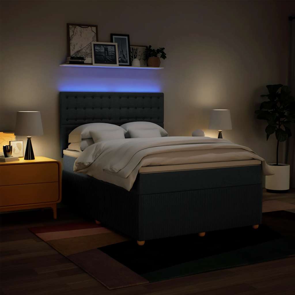 Boxspring met matras stof blauw 140x200 cm is nu te koop bij PeponiXL, paradijselijk wonen!