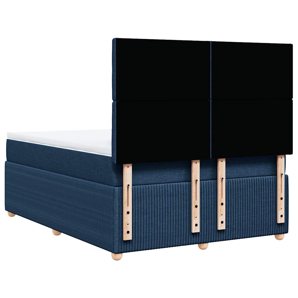 Boxspring met matras stof blauw 140x200 cm is nu te koop bij PeponiXL, paradijselijk wonen!