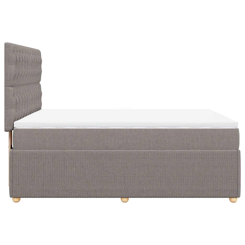 Boxspring met matras stof taupe 160x200 cm is nu te koop bij PeponiXL, paradijselijk wonen!