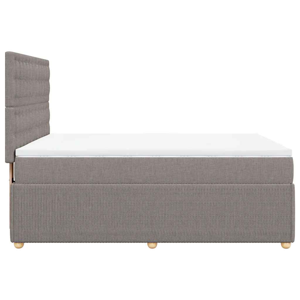 Boxspring met matras stof taupe 160x200 cm is nu te koop bij PeponiXL, paradijselijk wonen!