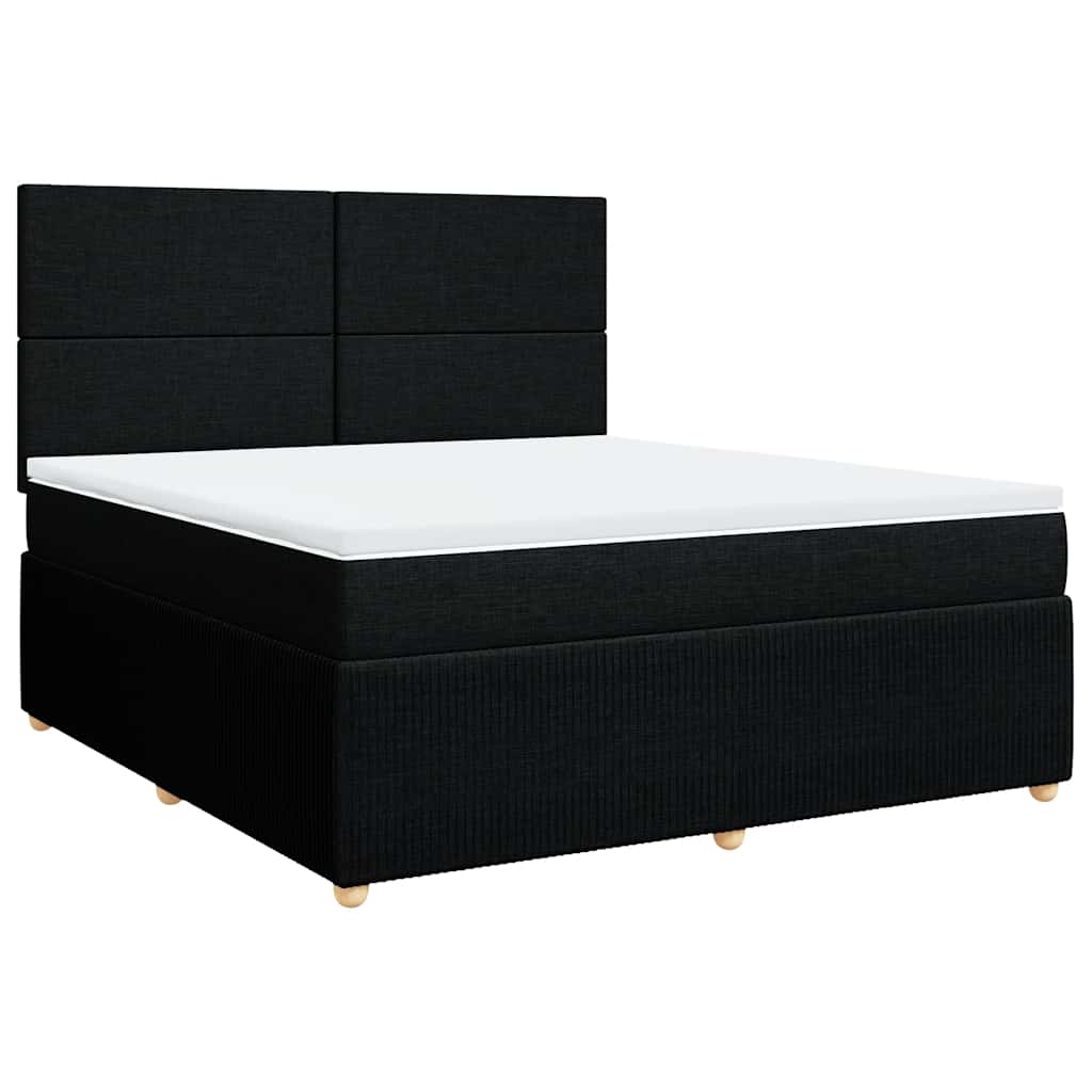 Boxspring met matras stof zwart 180x200 cm is nu te koop bij PeponiXL, paradijselijk wonen!