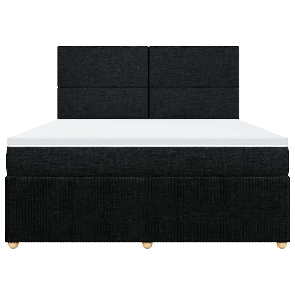 Boxspring met matras stof zwart 180x200 cm is nu te koop bij PeponiXL, paradijselijk wonen!