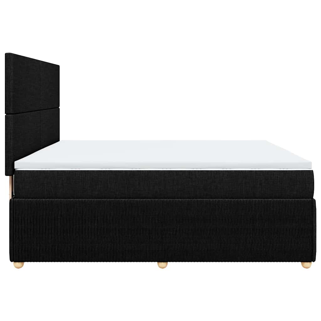 Boxspring met matras stof zwart 180x200 cm is nu te koop bij PeponiXL, paradijselijk wonen!