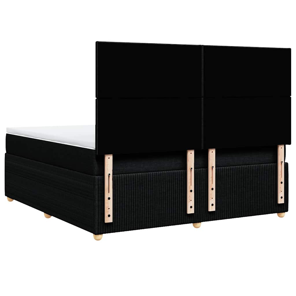 Boxspring met matras stof zwart 180x200 cm is nu te koop bij PeponiXL, paradijselijk wonen!