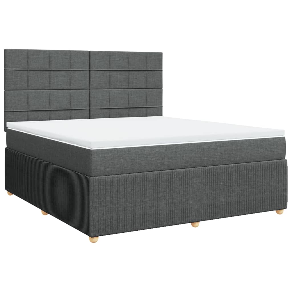 Boxspring met matras stof donkergrijs 180x200 cm is nu te koop bij PeponiXL, paradijselijk wonen!