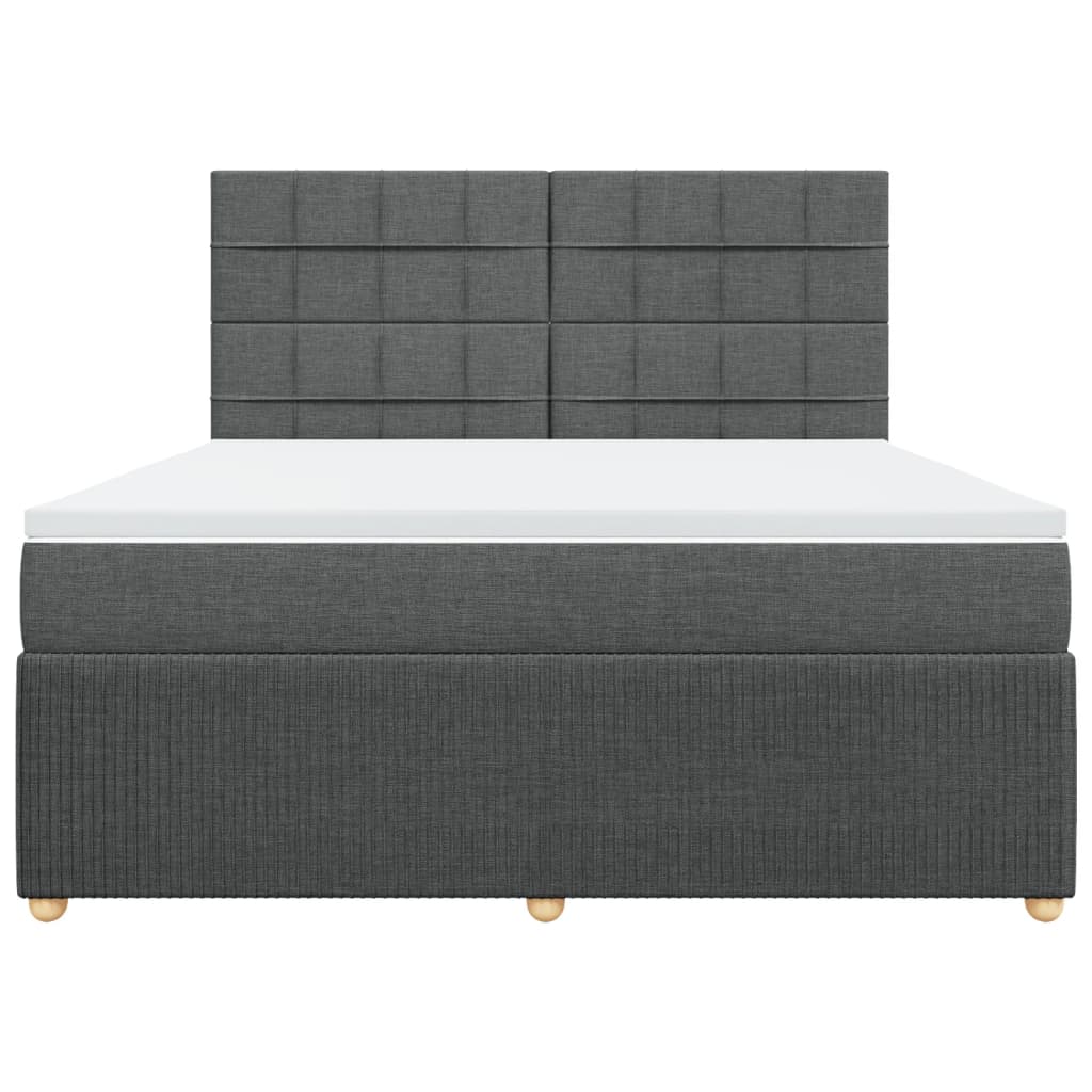 Boxspring met matras stof donkergrijs 180x200 cm is nu te koop bij PeponiXL, paradijselijk wonen!