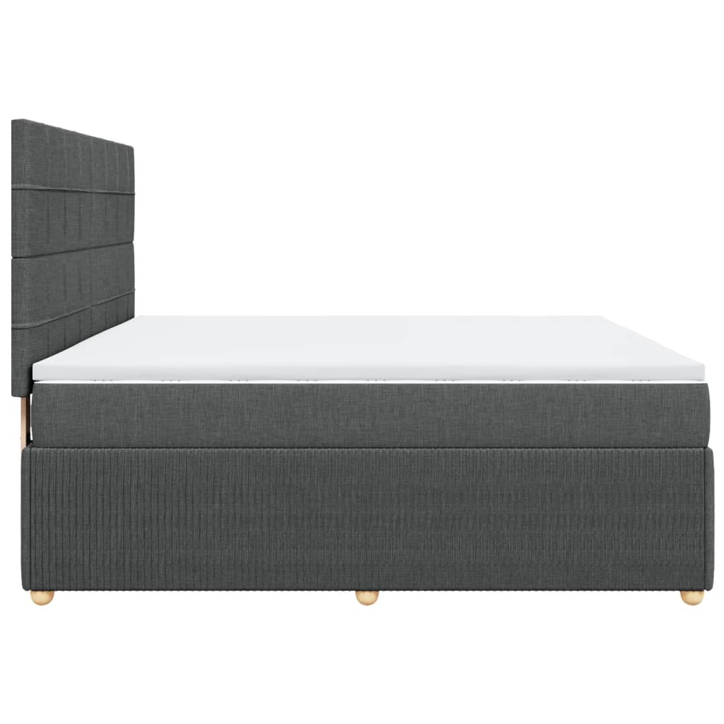 Boxspring met matras stof donkergrijs 180x200 cm is nu te koop bij PeponiXL, paradijselijk wonen!