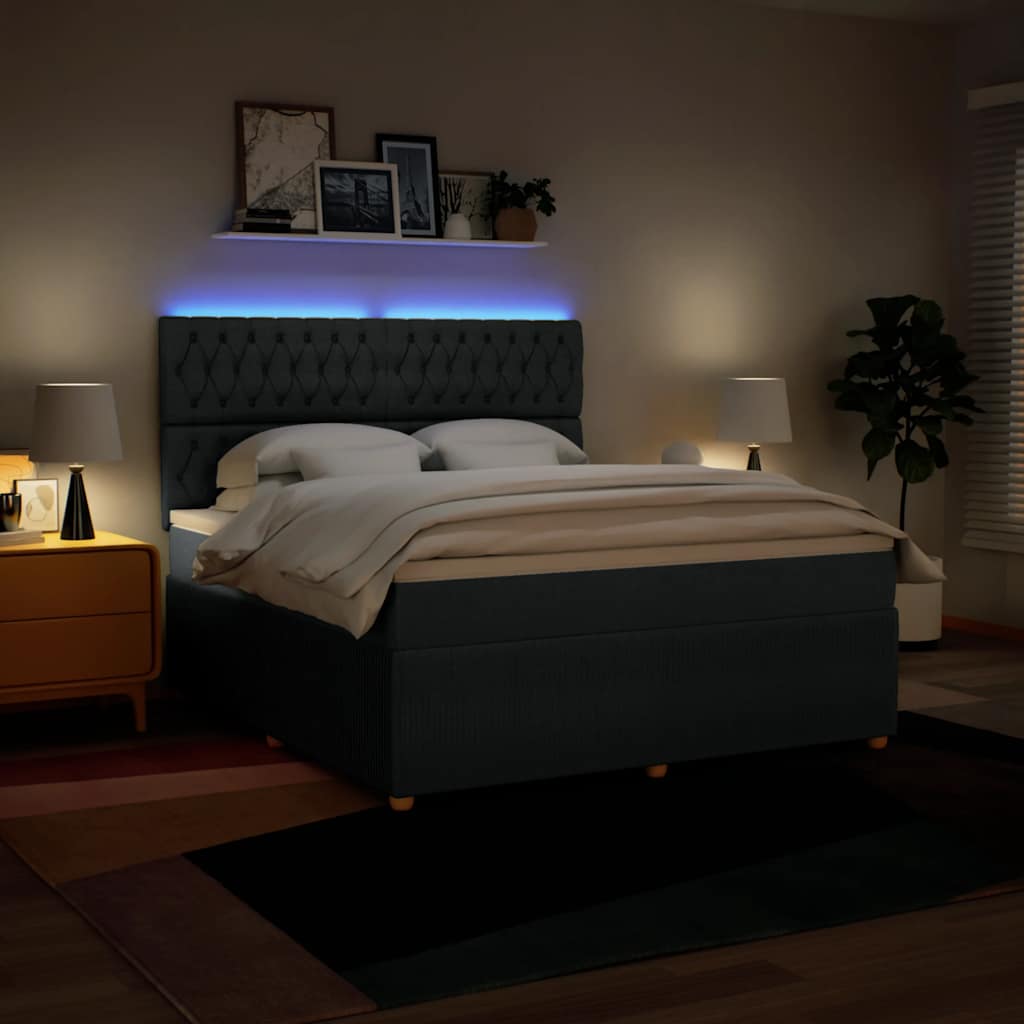 Boxspring met matras stof blauw 180x200 cm is nu te koop bij PeponiXL, paradijselijk wonen!