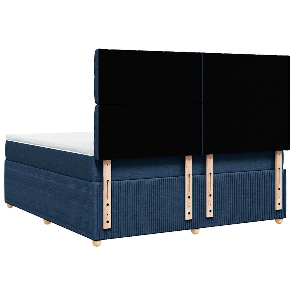 Boxspring met matras stof blauw 180x200 cm is nu te koop bij PeponiXL, paradijselijk wonen!
