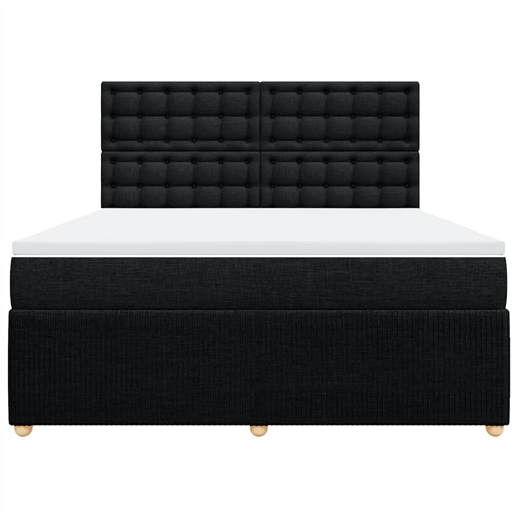 Boxspring met matras stof zwart 180x200 cm is nu te koop bij PeponiXL, paradijselijk wonen!