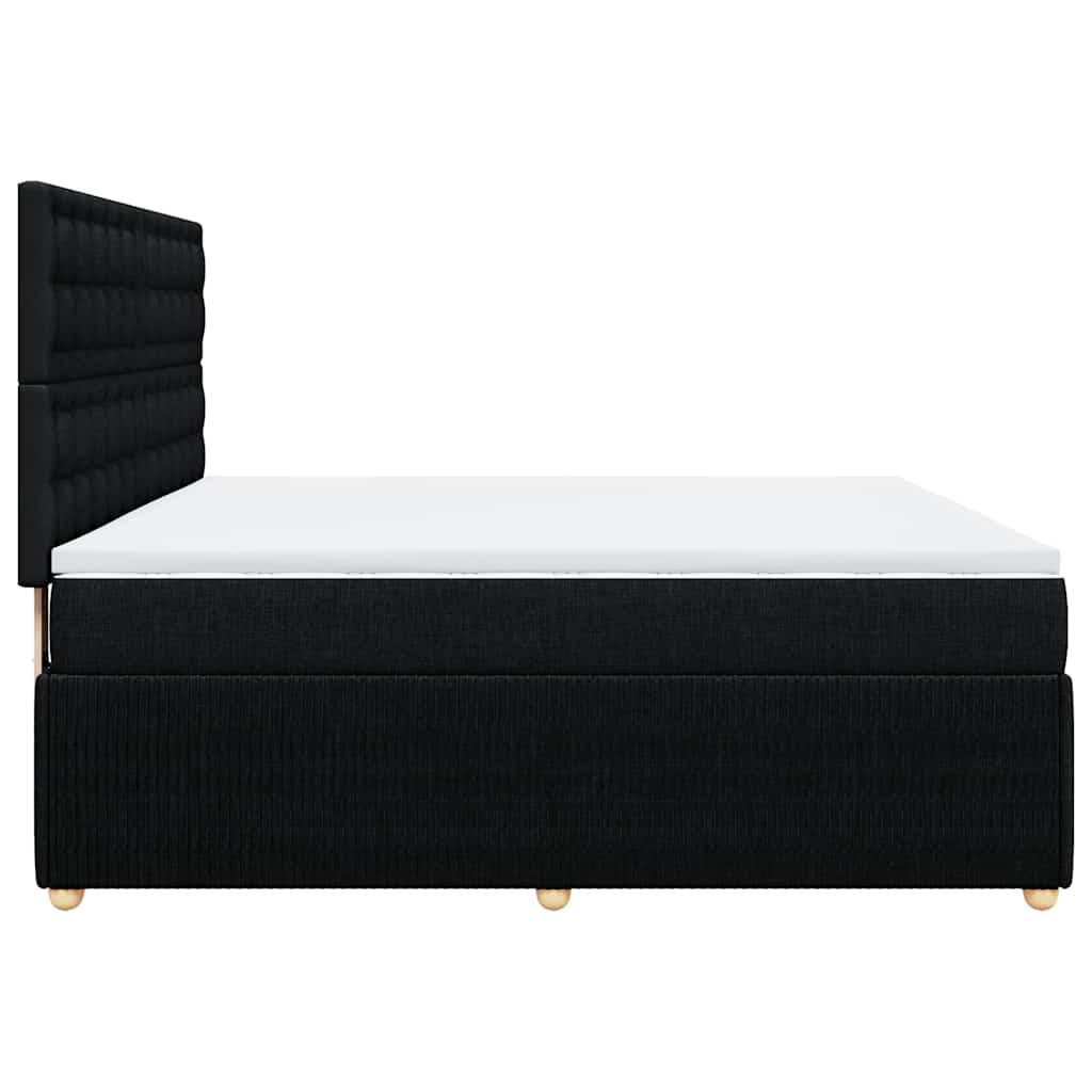 Boxspring met matras stof zwart 180x200 cm is nu te koop bij PeponiXL, paradijselijk wonen!
