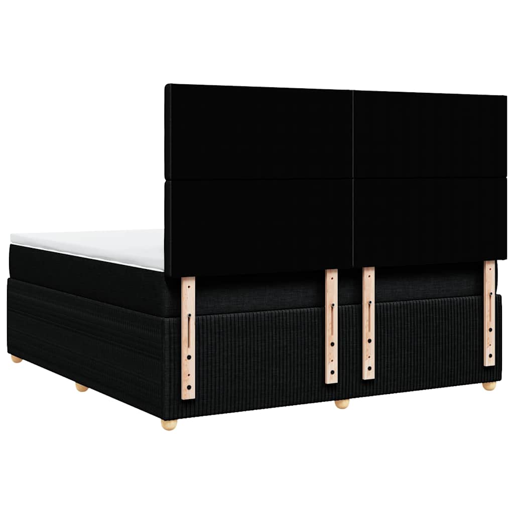 Boxspring met matras stof zwart 180x200 cm is nu te koop bij PeponiXL, paradijselijk wonen!