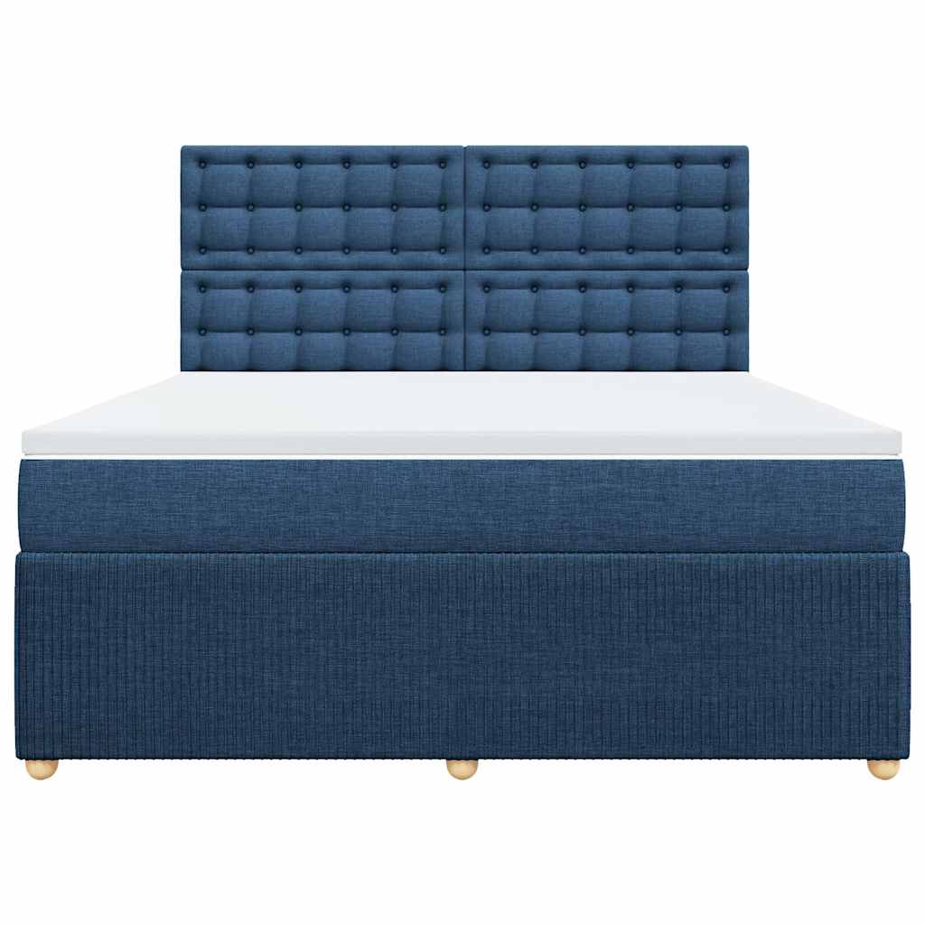 Boxspring met matras stof blauw 180x200 cm is nu te koop bij PeponiXL, paradijselijk wonen!