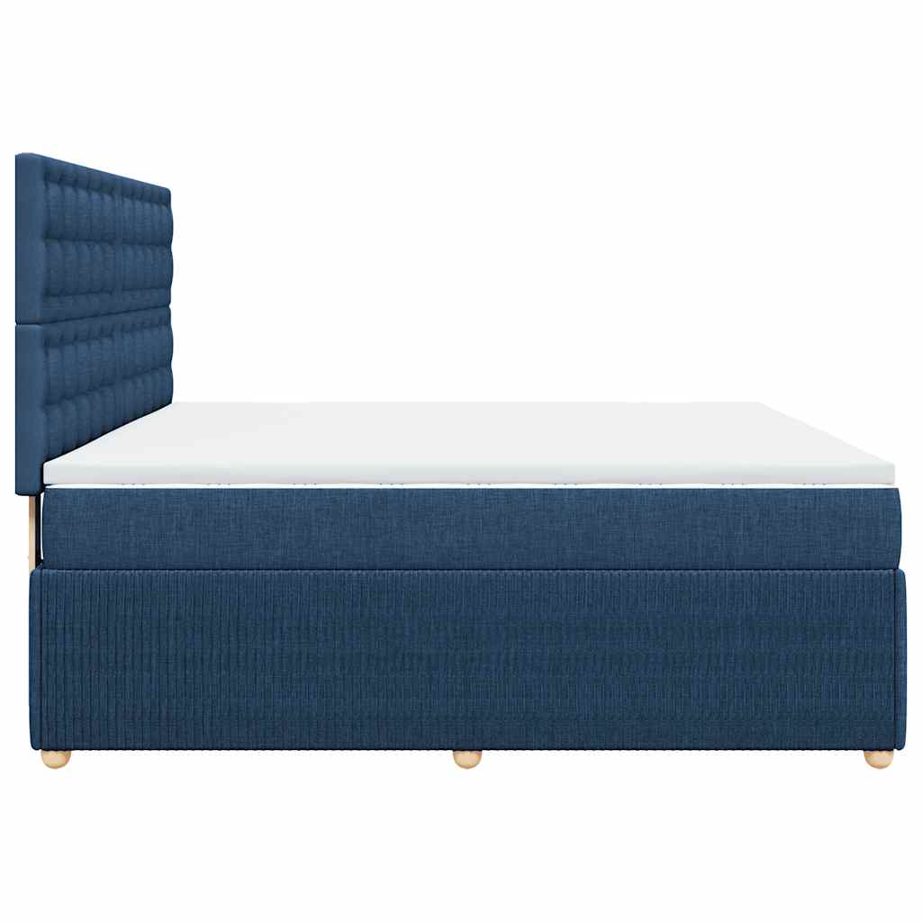 Boxspring met matras stof blauw 180x200 cm is nu te koop bij PeponiXL, paradijselijk wonen!